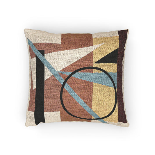 Shard & Signal Throw Pillow – Bold Geometry in Earth & Electric Tones