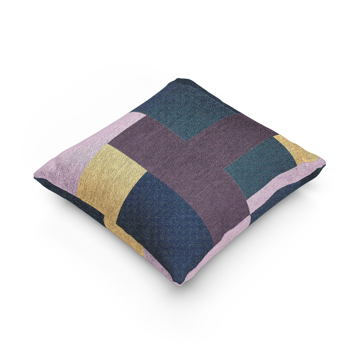 Artsy Geometric Patchwork Throw Pillow – Modern Studio Accent