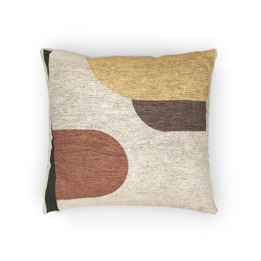 Capsule Rhythm Throw Pillow – Soft Geometry, Bold Contrast