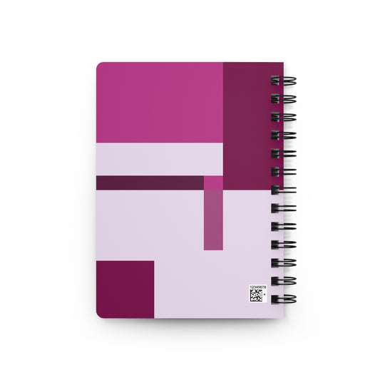Fuchsia & Purple Color Block Modern Art Journal | Stylish Notebook for Creative Writing, Sketching, Gift for Artists, Minimalist Stationery