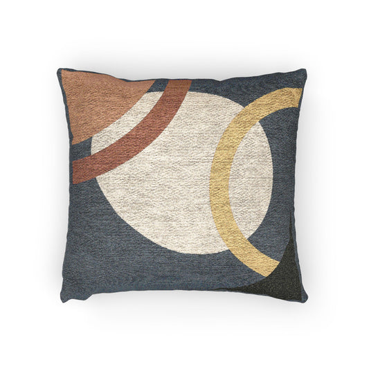 Orbital Layers Throw Pillow – Abstract Curves in Motion