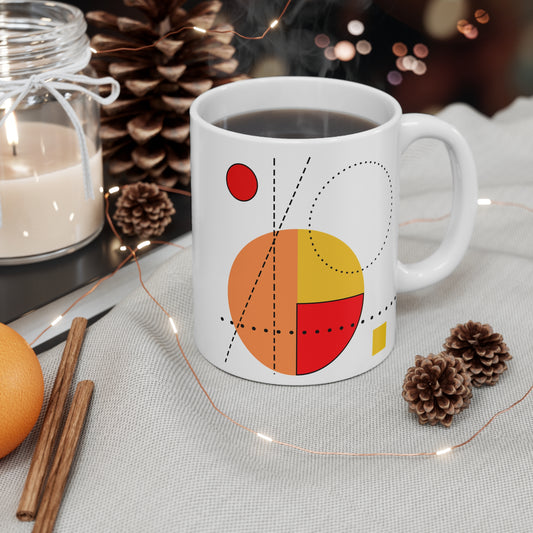 Abstract Geometric Shapes Mug – Modern Design in Bold Colors