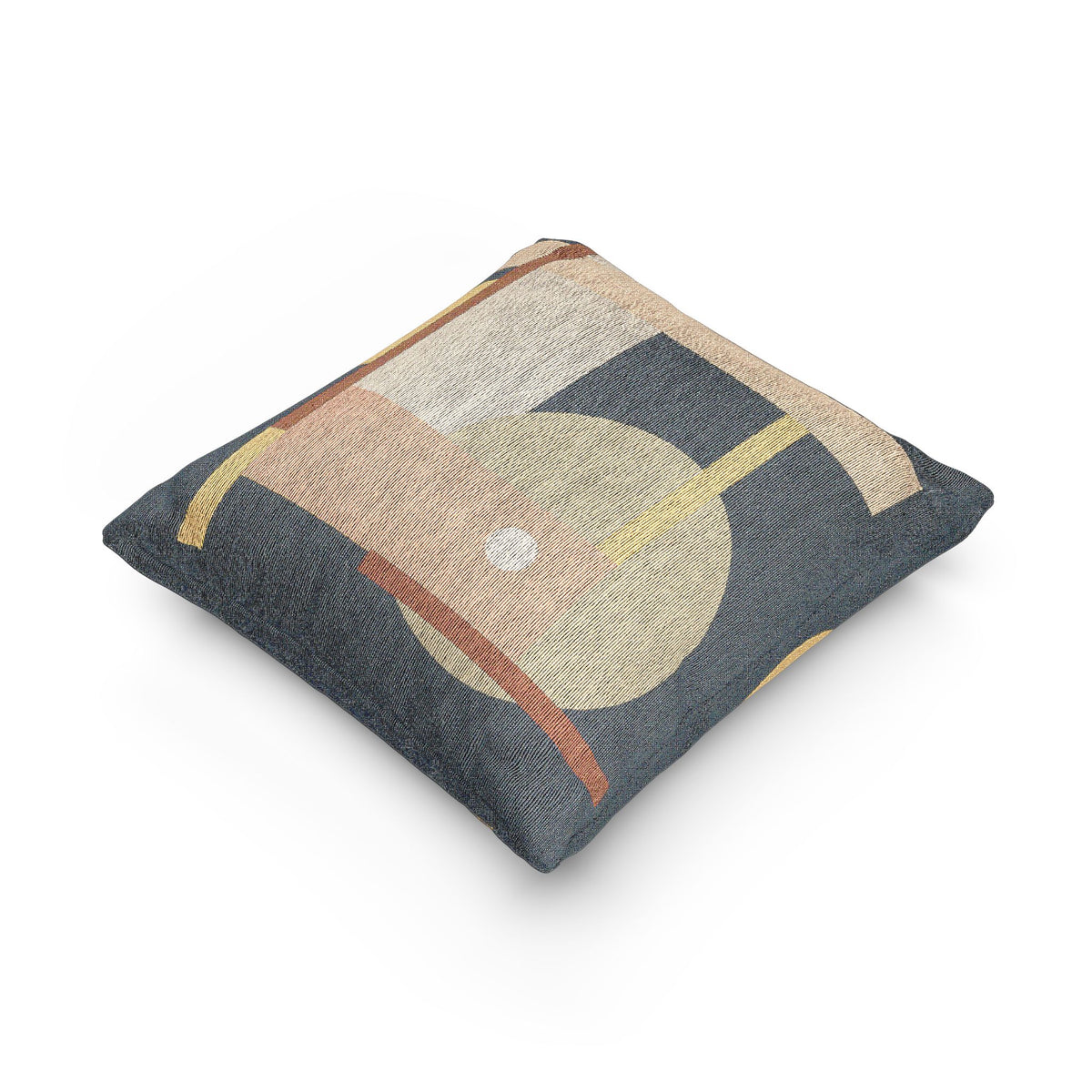 Intersect Throw Pillow – Earth & Citrus Geometry in Layered Motion