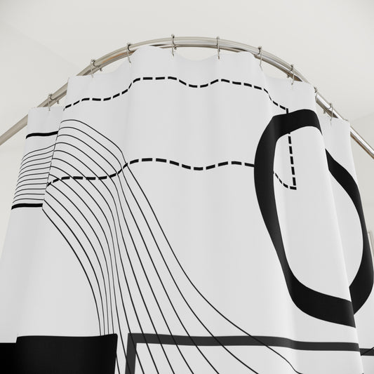 Linear Minimalism – Geometric Shower Curtain
