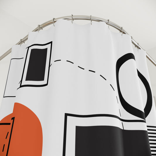 Modern Abstract Geometry – Shower Curtain