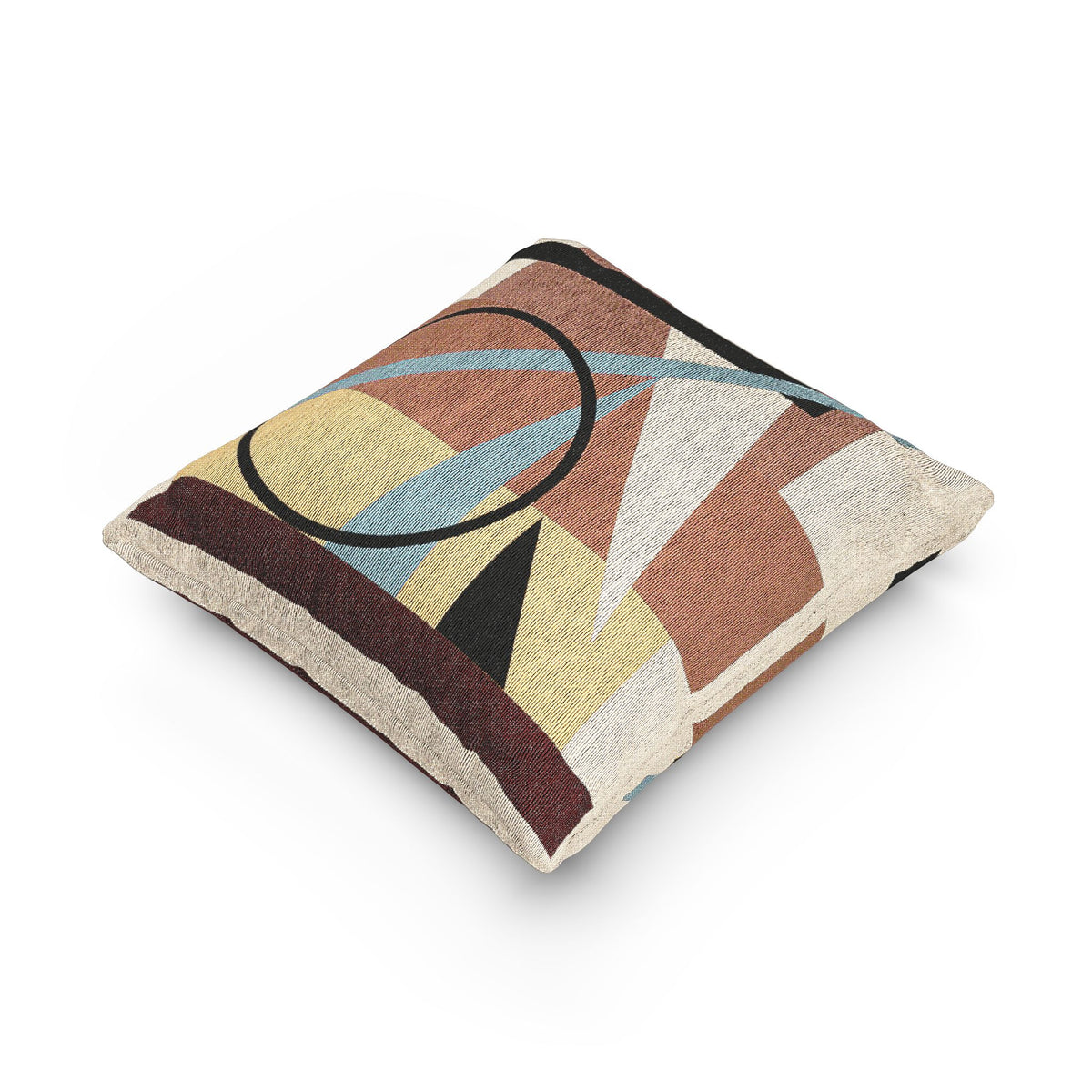 Shard & Signal Throw Pillow – Bold Geometry in Earth & Electric Tones