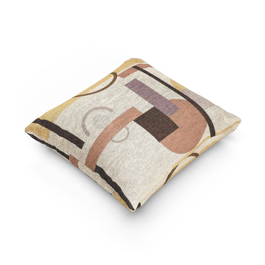 Modern Abstract Geometric Throw Pillow | Minimalist Earth Tone Accent Cushion for Home Decor