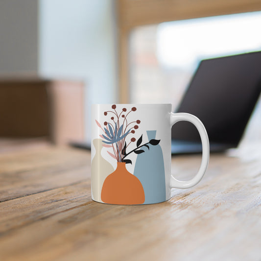 Still Life in Color – Ceramic Vase Set with Botanical Accent