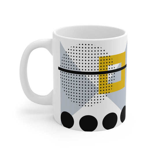Structured Whimsy – Layered Geometry Ceramic Mug