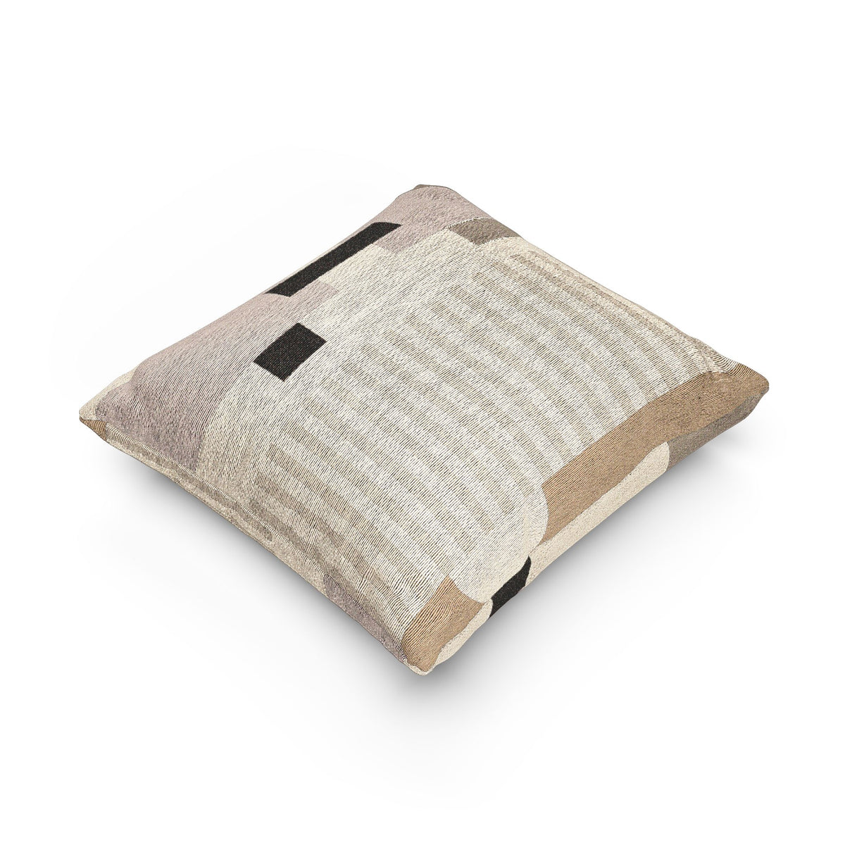 Neutral Geometric Throw Pillow – Modern Textured Accent