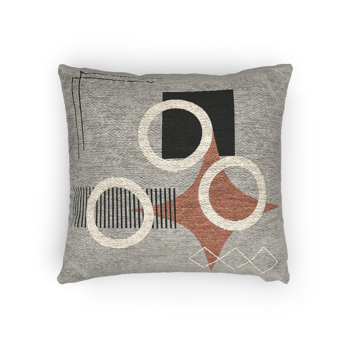 Stellar Geometry – Geometric Woven Throw Pillow
