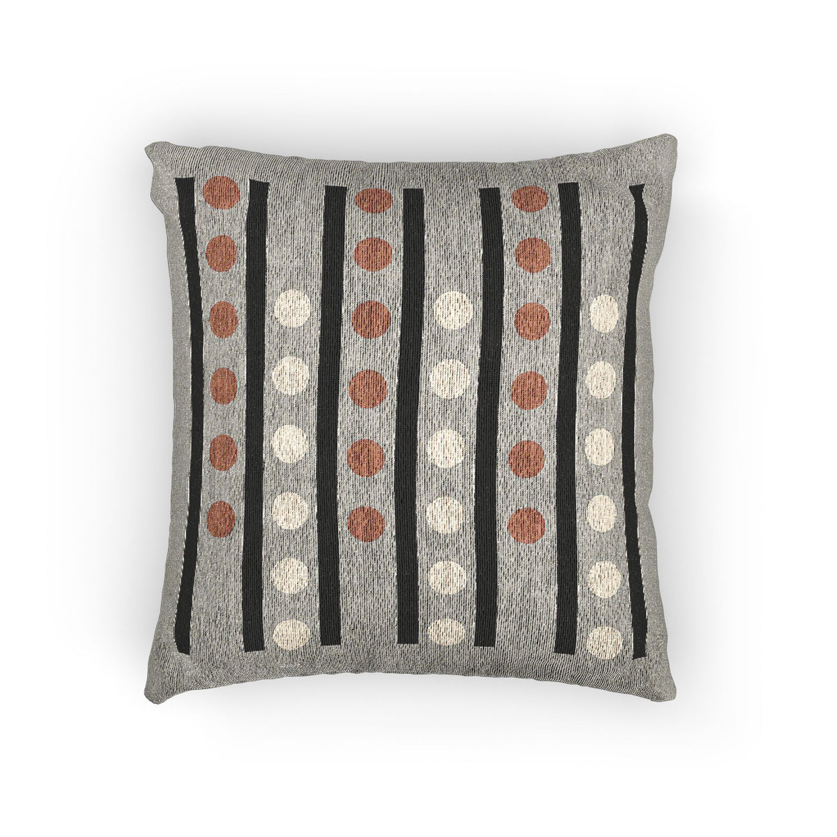 Dot Matrix – Geometric Woven Throw Pillow