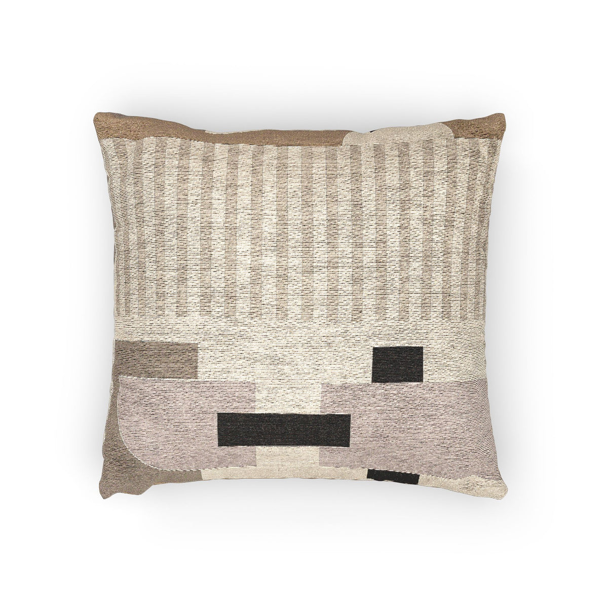Neutral Geometric Throw Pillow – Modern Textured Accent