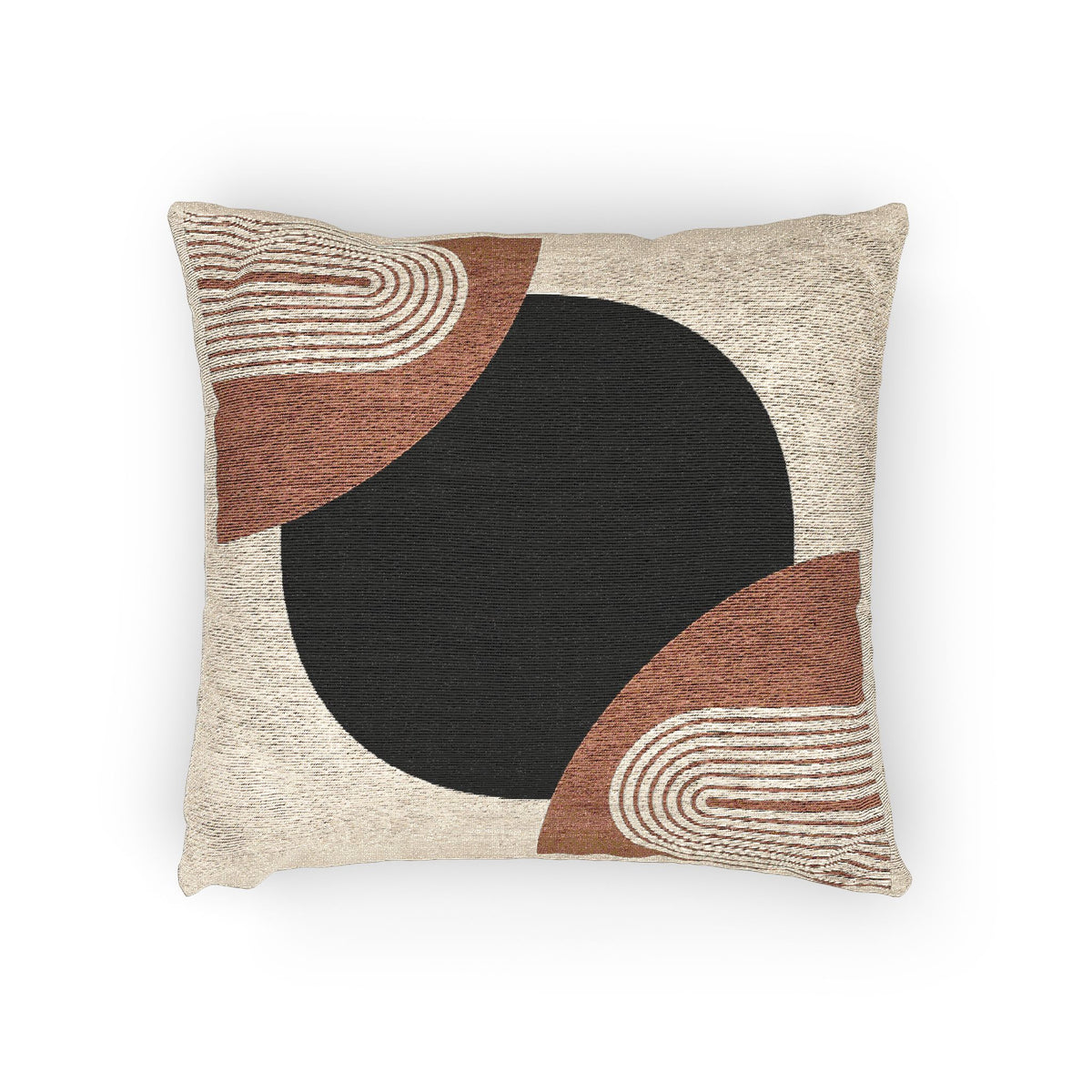 Golden Arches – Geometric Woven Throw Pillow