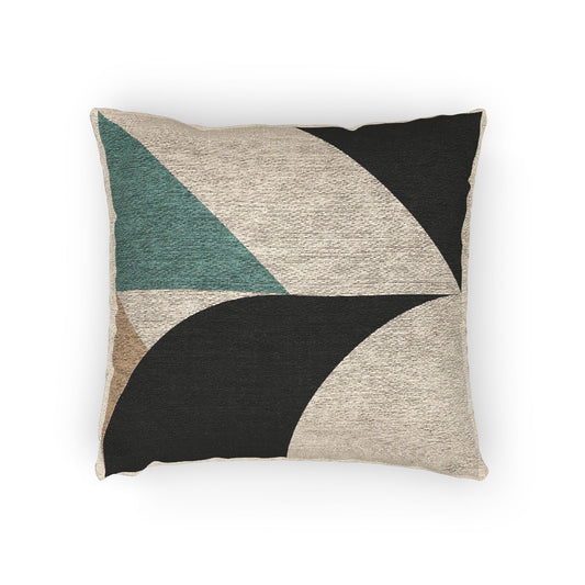 Axis Throw Pillow – Balanced Geometry in Earth Tones