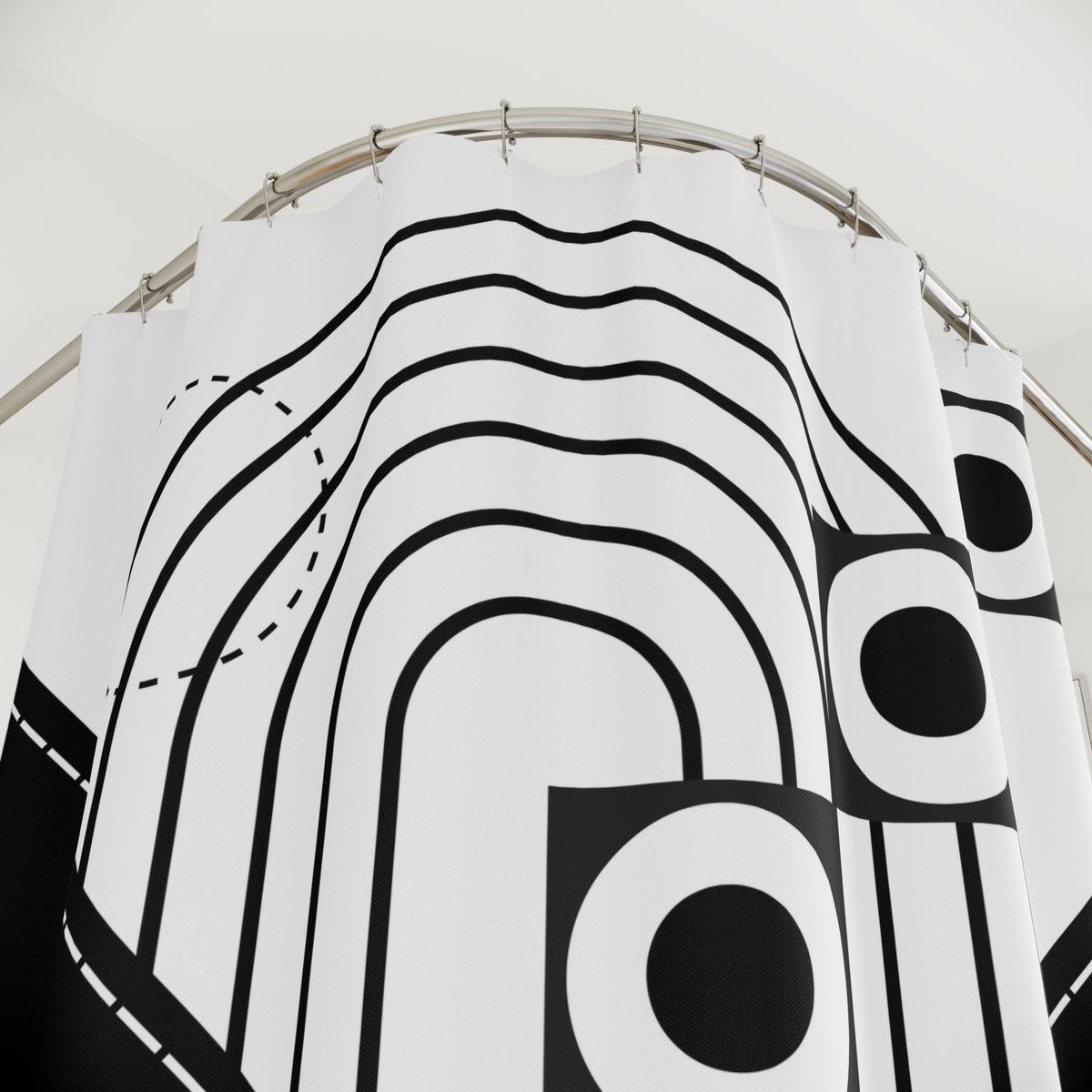 Abstract Geometric Shower Curtain