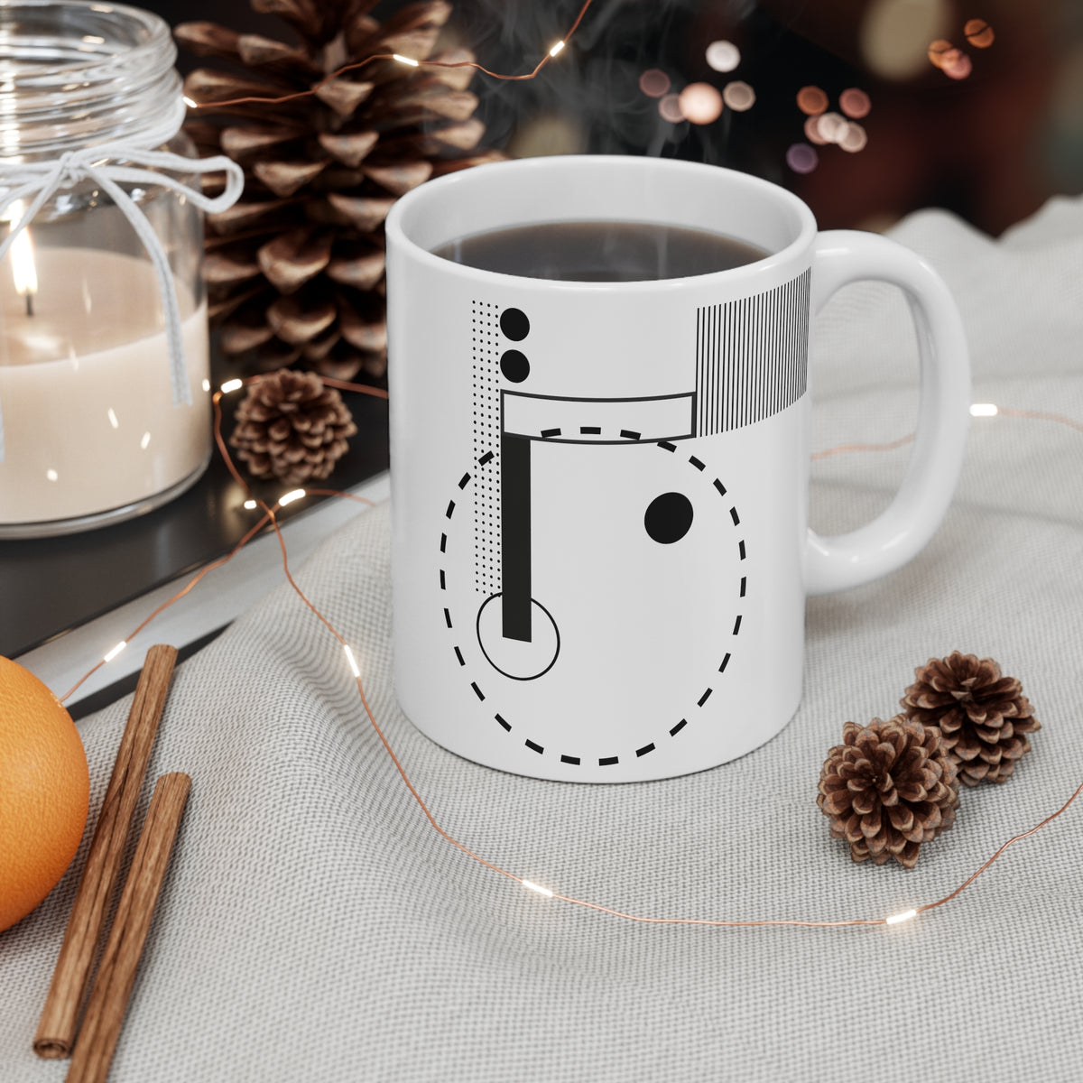 Corner Form Mug | 11oz Ceramic Coffee Mug | Minimalist Architectural Geometry