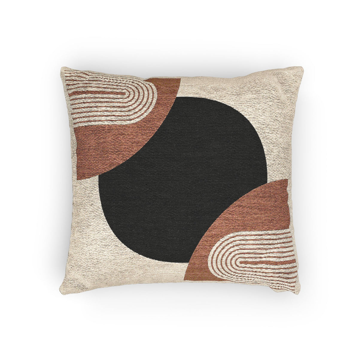 Golden Arches – Geometric Woven Throw Pillow