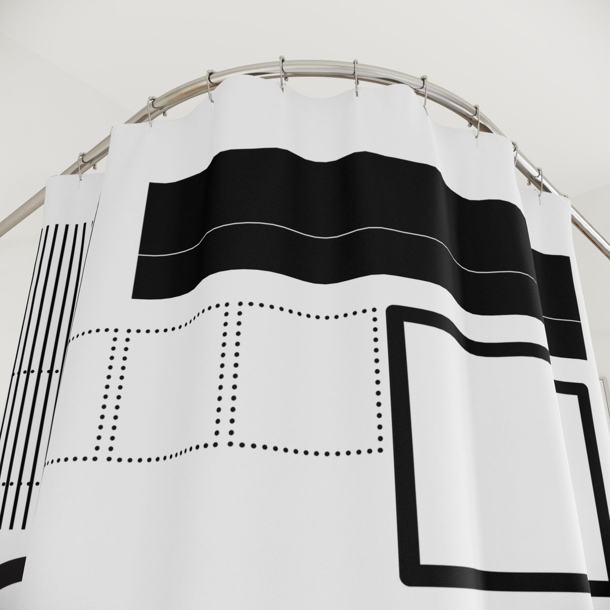 Striking Black-and-White Geometric Composition