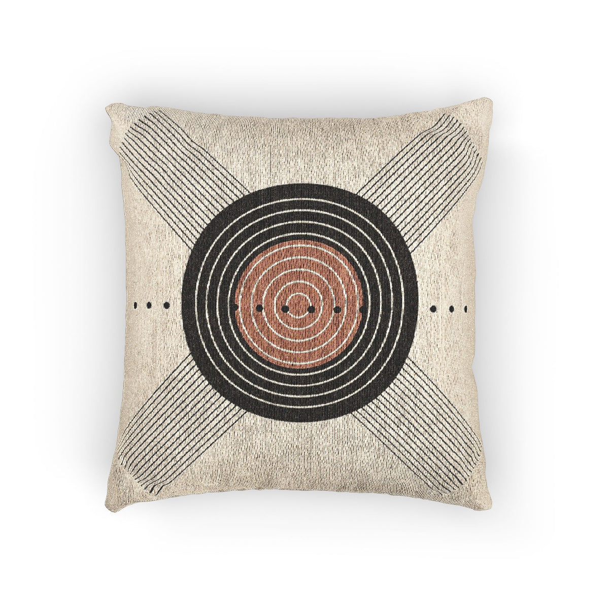 Orbit Luxe – Geometric Woven Throw Pillow