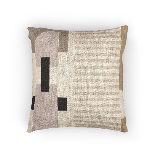 Neutral Geometric Throw Pillow – Modern Textured Accent