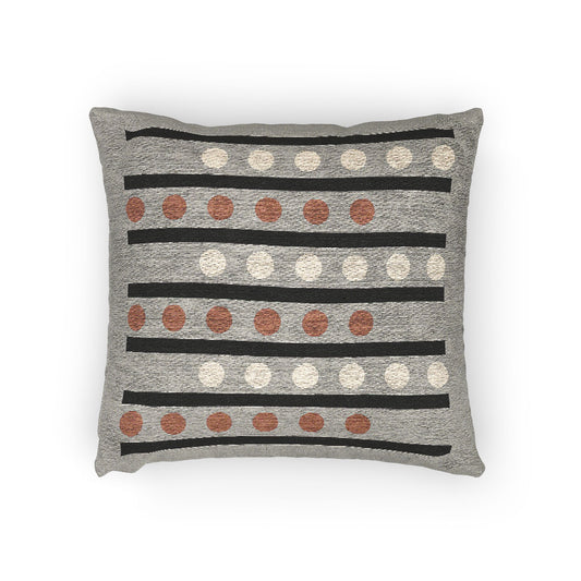 Dot Matrix – Geometric Woven Throw Pillow