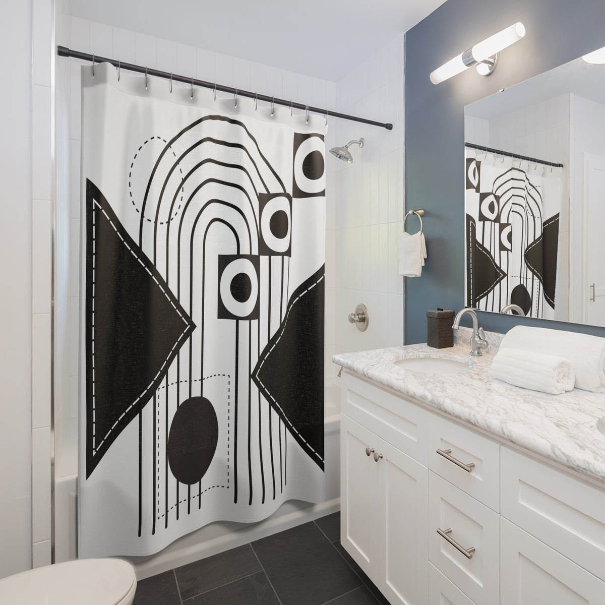 Abstract Geometric Shower Curtain