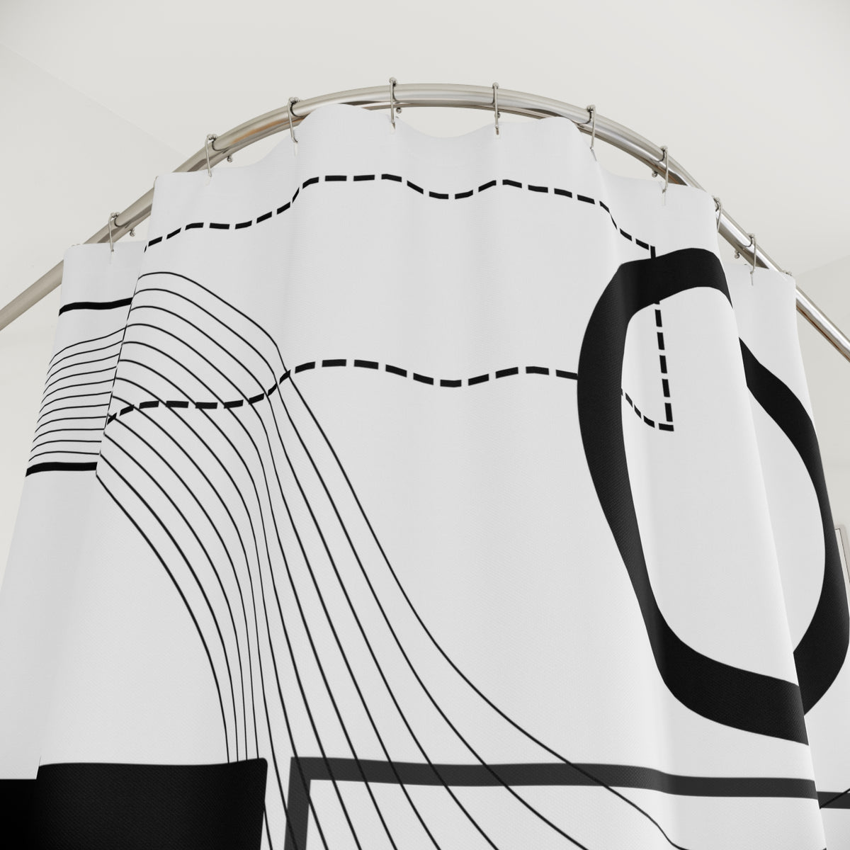 Linear Minimalism – Geometric Shower Curtain