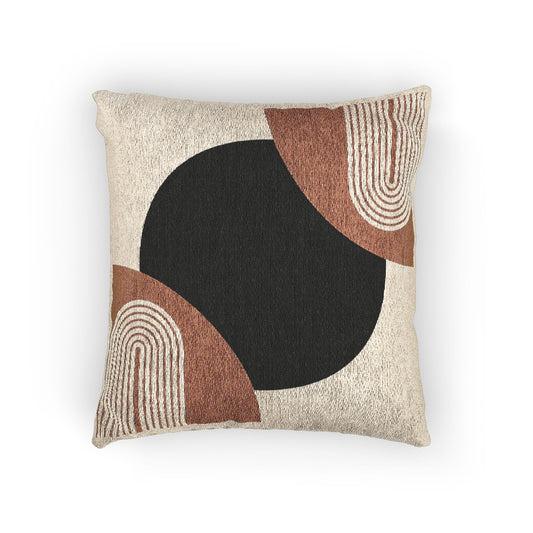 Golden Arches – Geometric Woven Throw Pillow