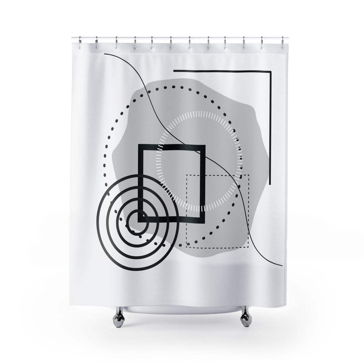Elegant Floral Shower Curtain – Modern Bath Decor