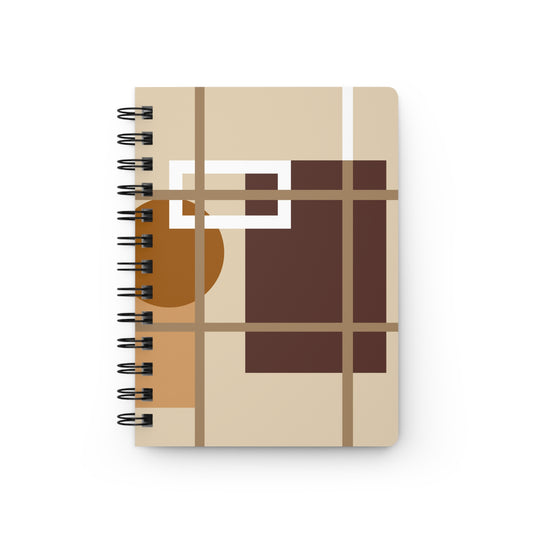 Earthy Tones Grid & Shape Journal - Coffee Lover's Aesthetic | Stylish Notebook for Creative Writing, Sketching, Gift for Artists, Minimalist Stationery