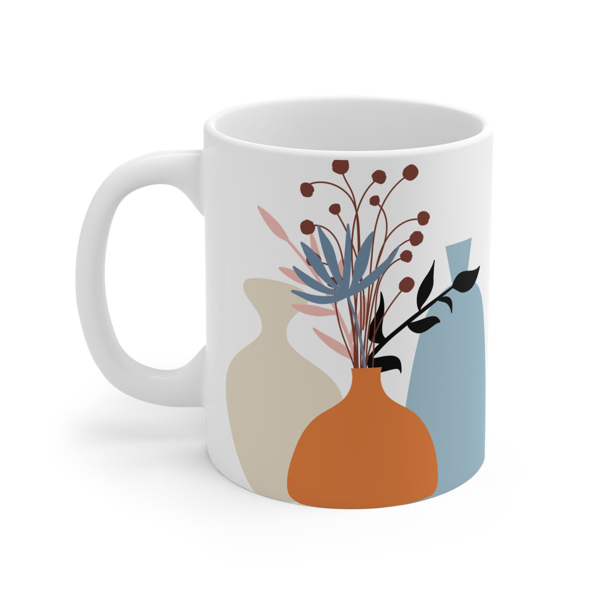 Still Life in Color – Ceramic Vase Set with Botanical Accent