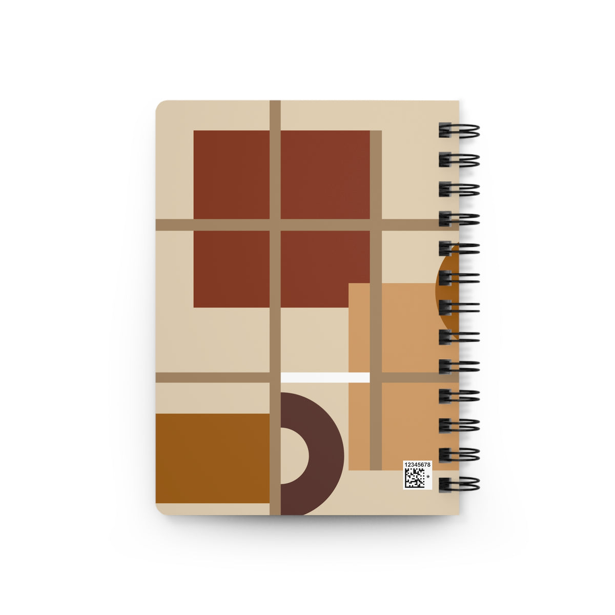 Earthy Tones Grid & Shape Journal - Coffee Lover's Aesthetic | Stylish Notebook for Creative Writing, Sketching, Gift for Artists, Minimalist Stationery
