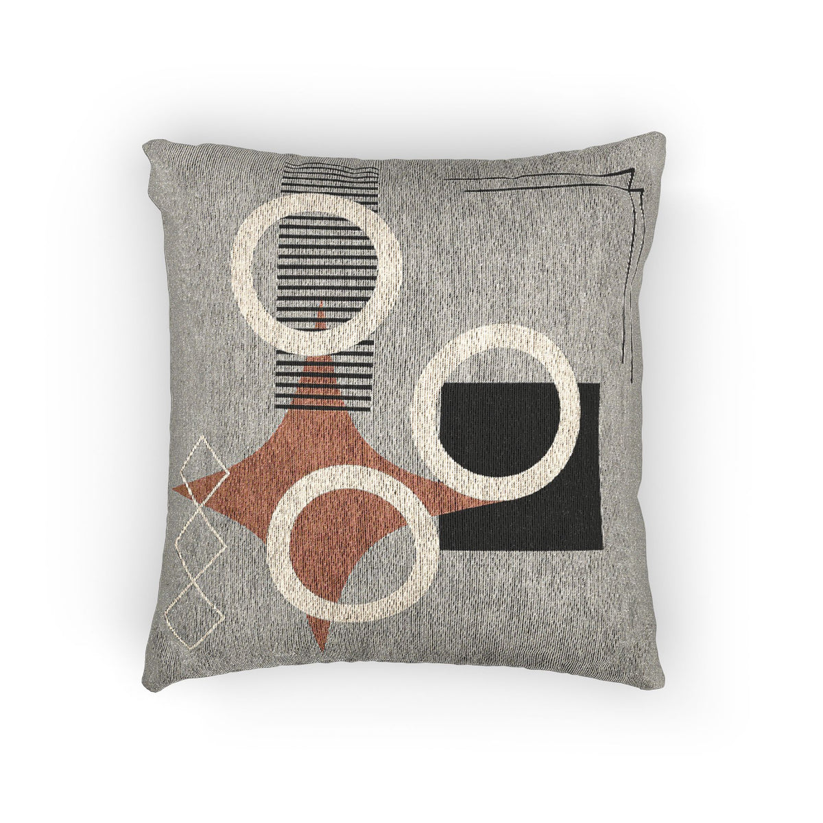 Stellar Geometry – Geometric Woven Throw Pillow