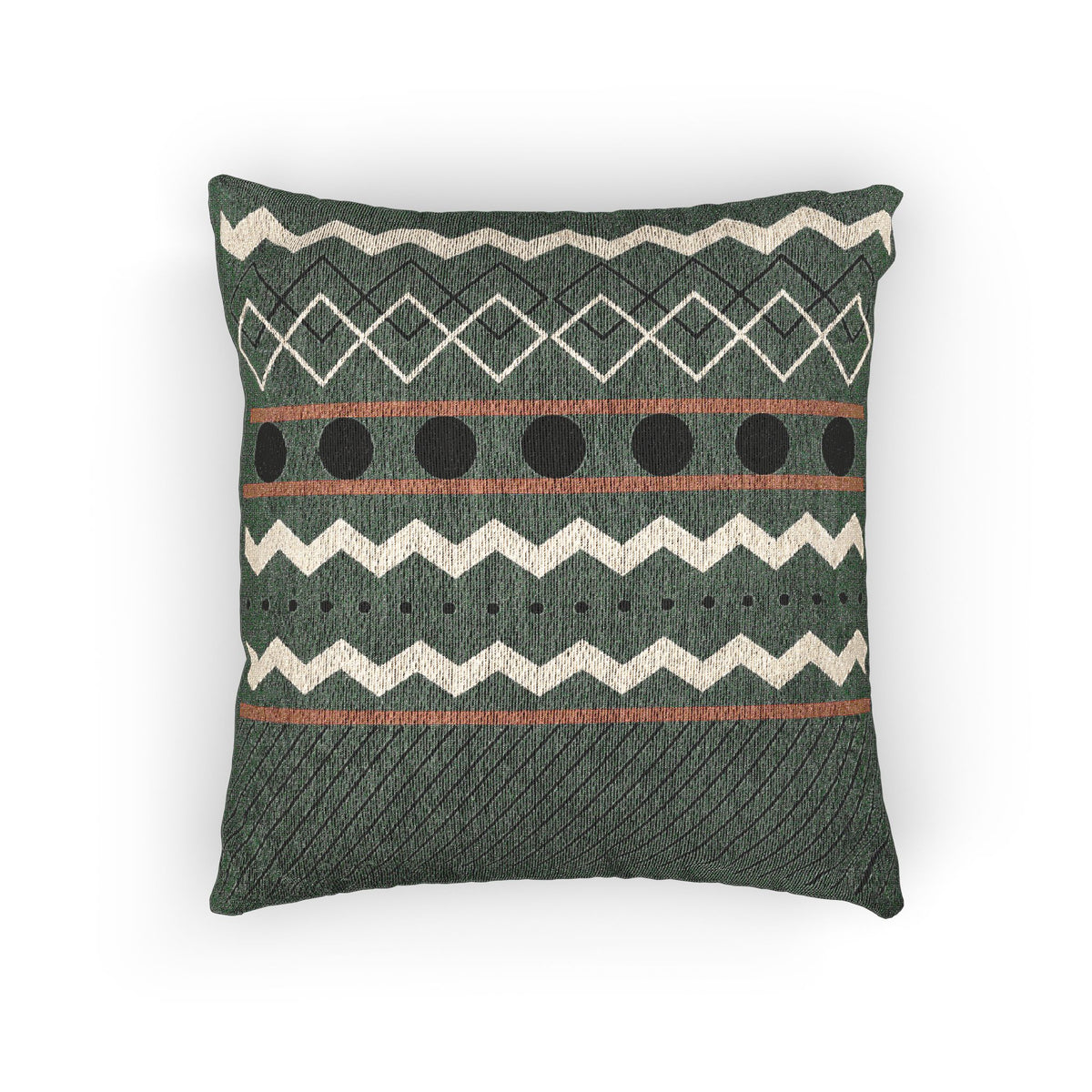 Tribal Geometric Pattern - Throw Pillow
